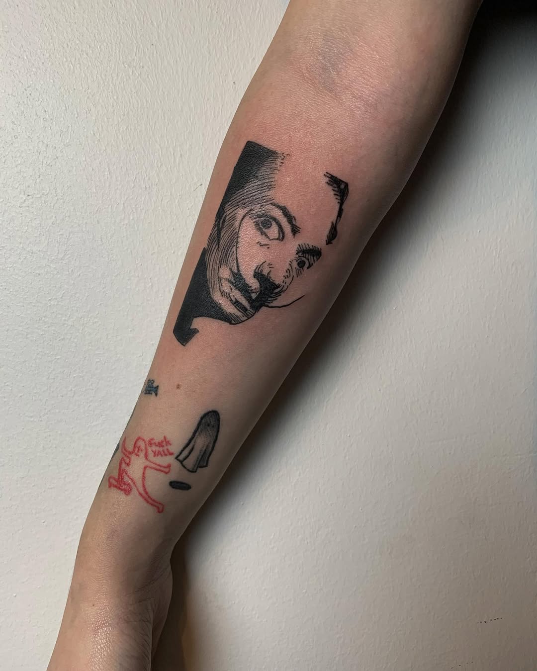 Surreal Dali Tattoo with Bold Design Elements