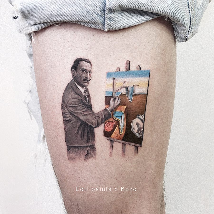 Captivating Salvador Dali-inspired tattoo art