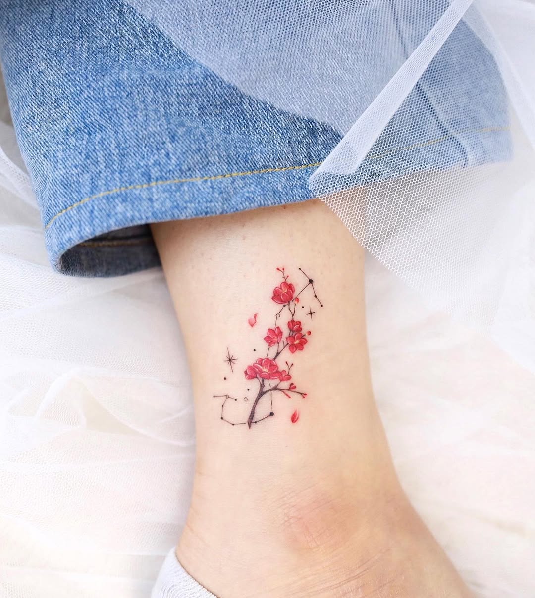 Elegant Scorpio Flower Tattoo Inspiration