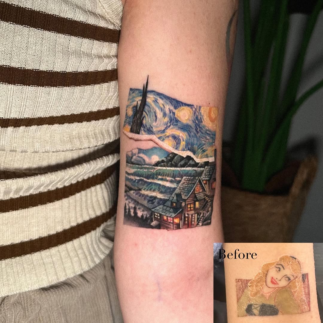 A vibrant homage to Van Gogh's Starry Night