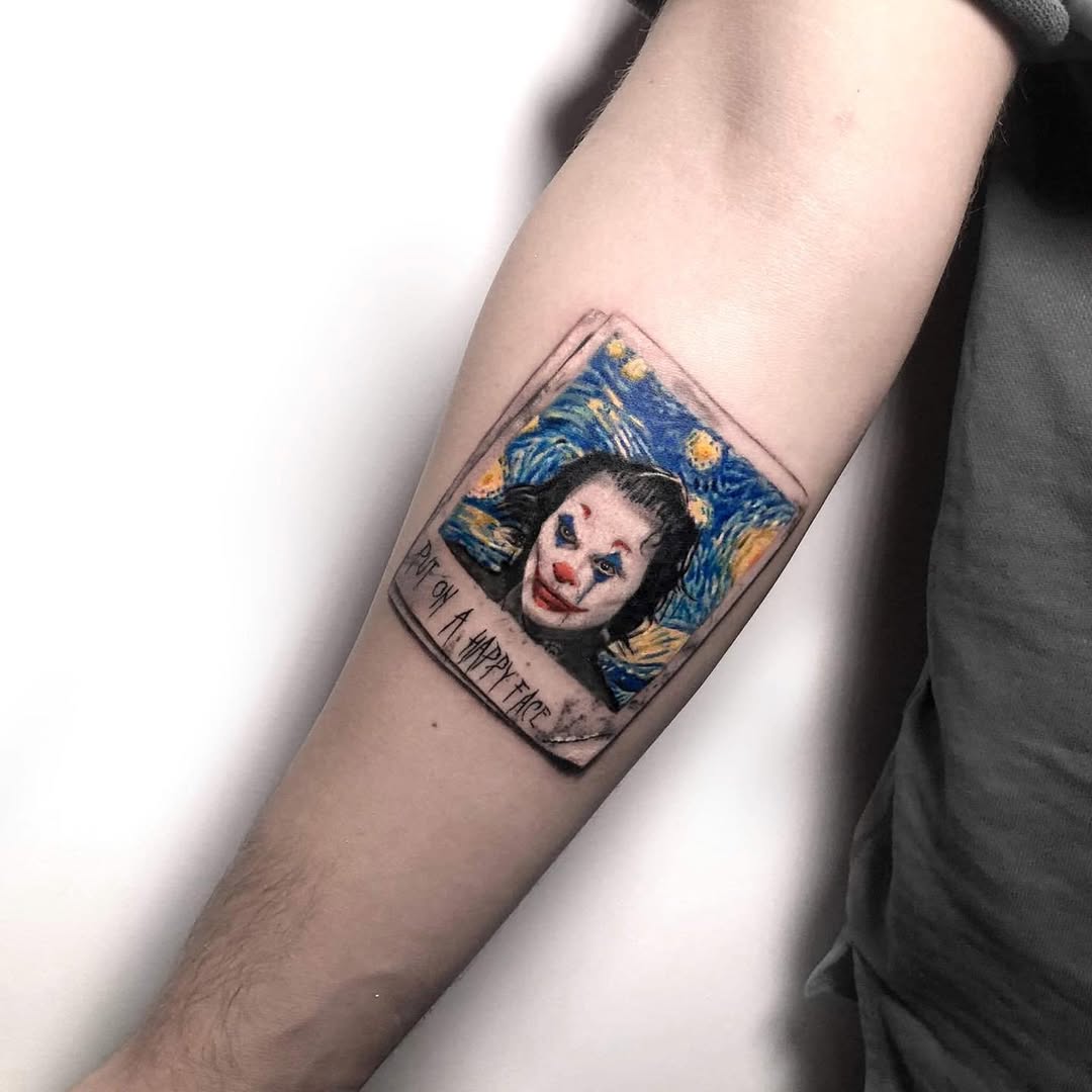 Unique twist on classic Van Gogh portrait tattoo