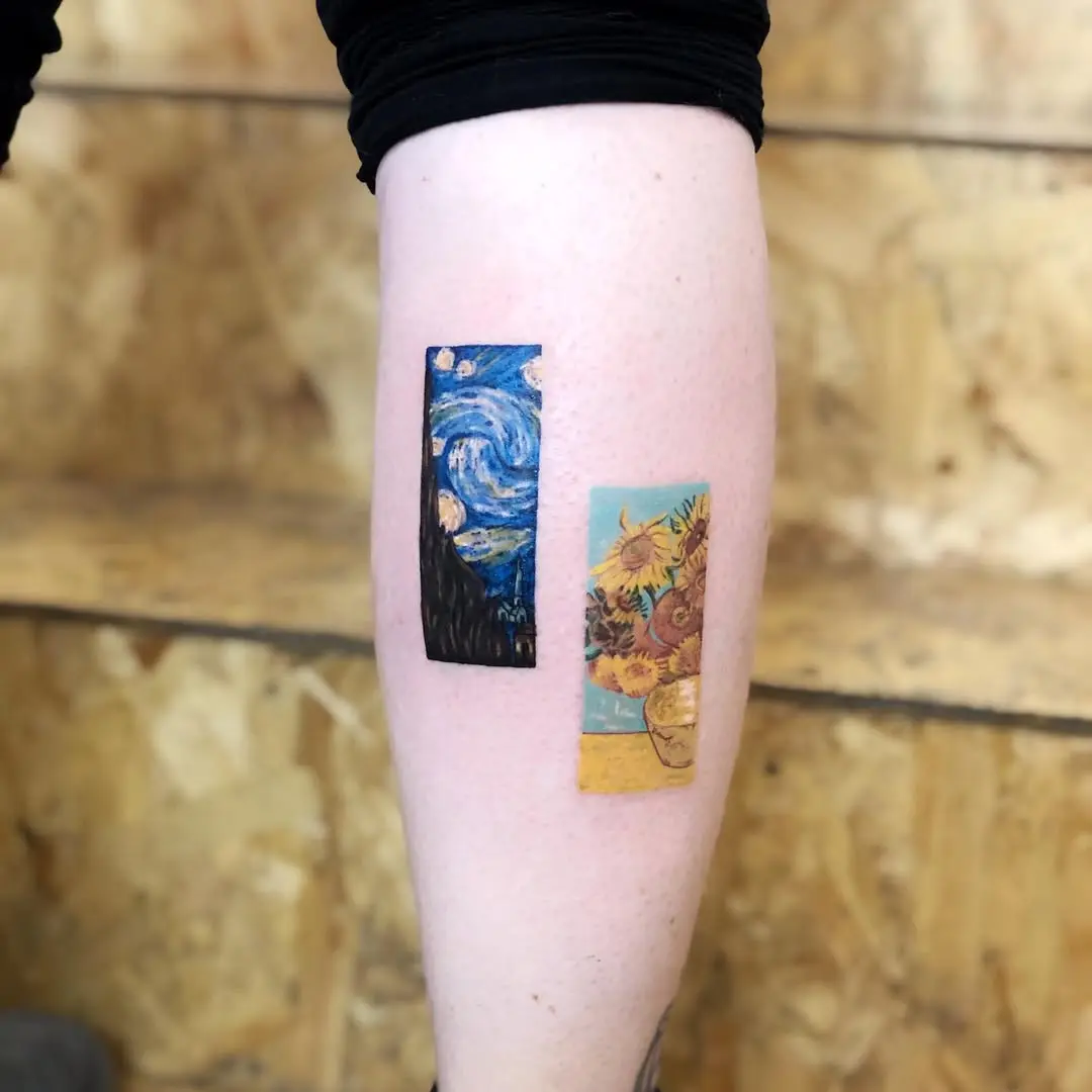 Vibrant van Gogh tattoos capture artistic essence perfectly