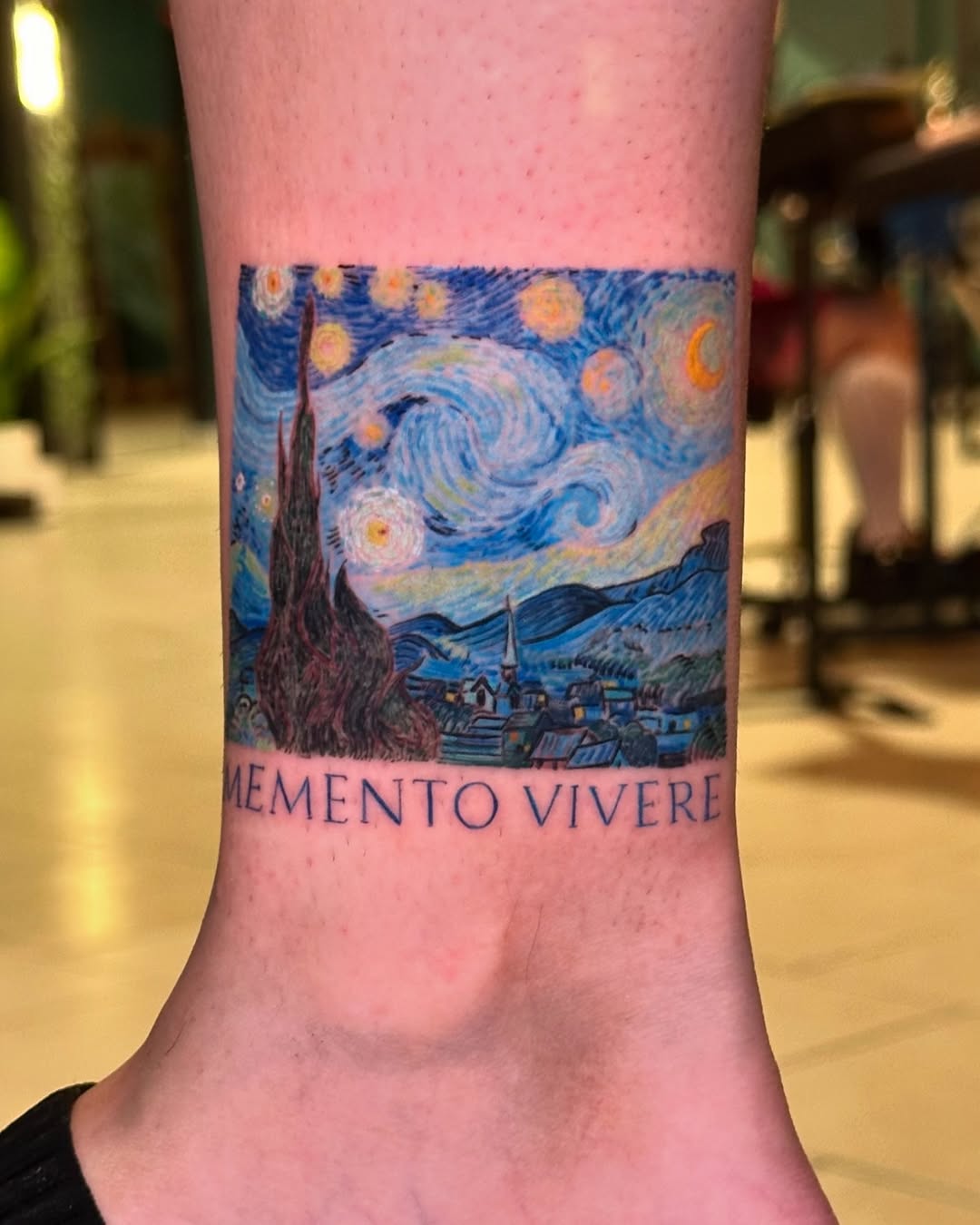 Artistic tattoo inspired by Van Gogh's work