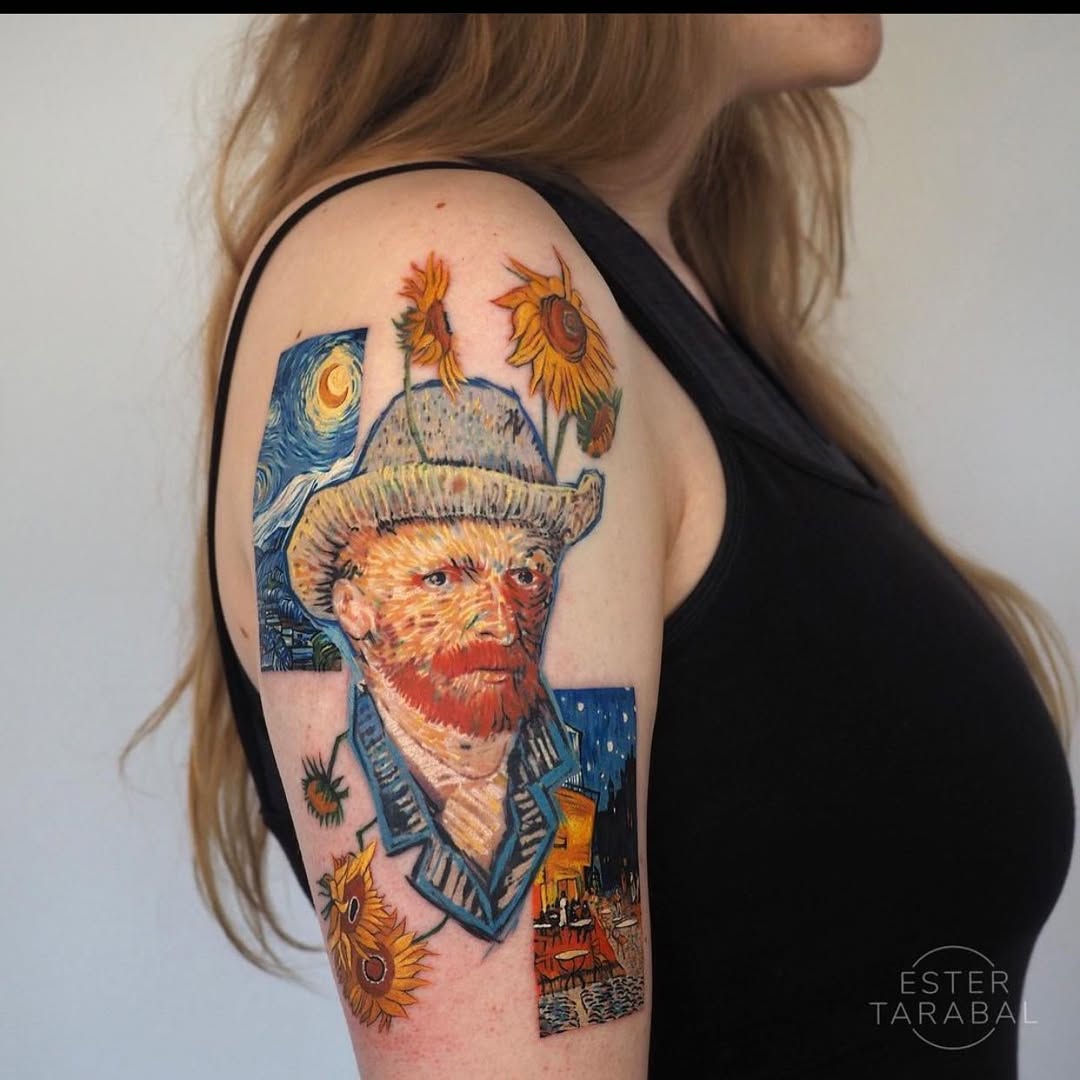 Vibrant Van Gogh Inspired Tattoo Collection