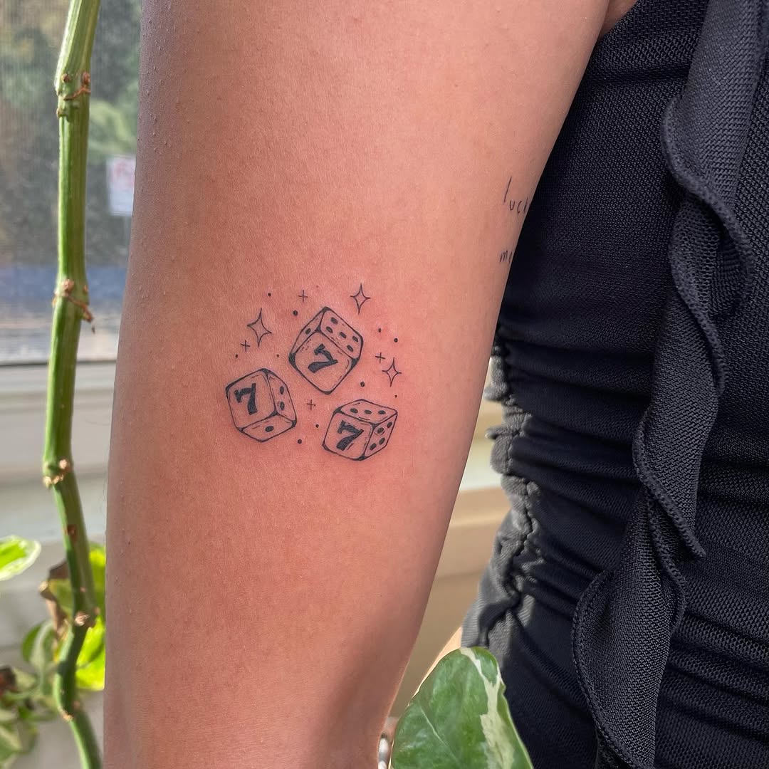 Lucky Seven Dice Tattoo Design Inspiration