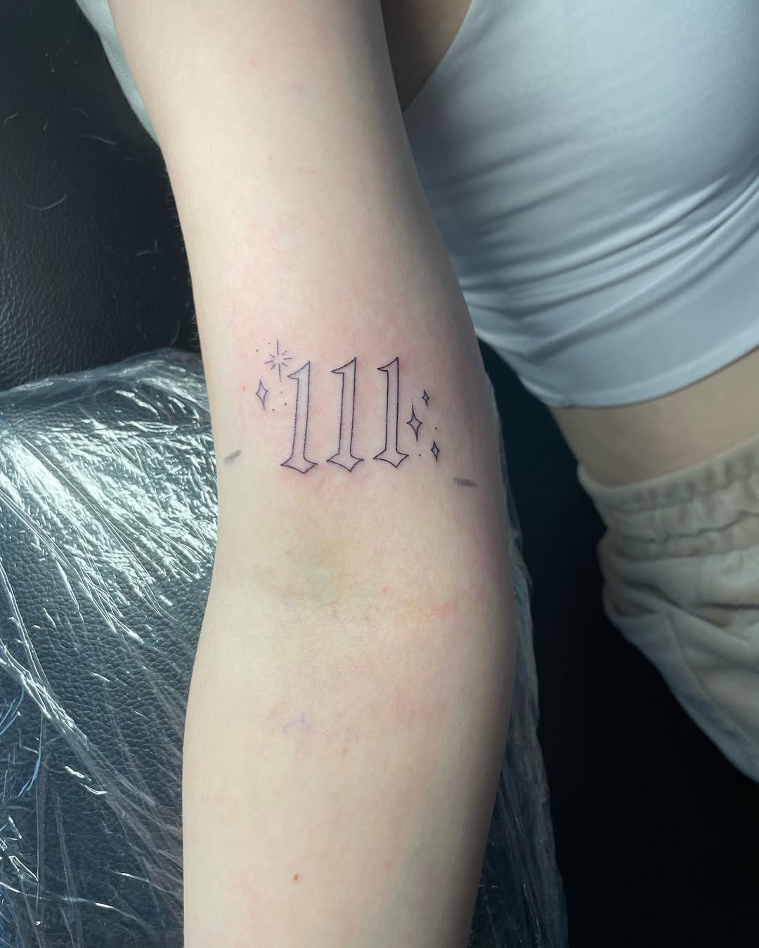 Minimalist Angel Number 111 Tattoo Design