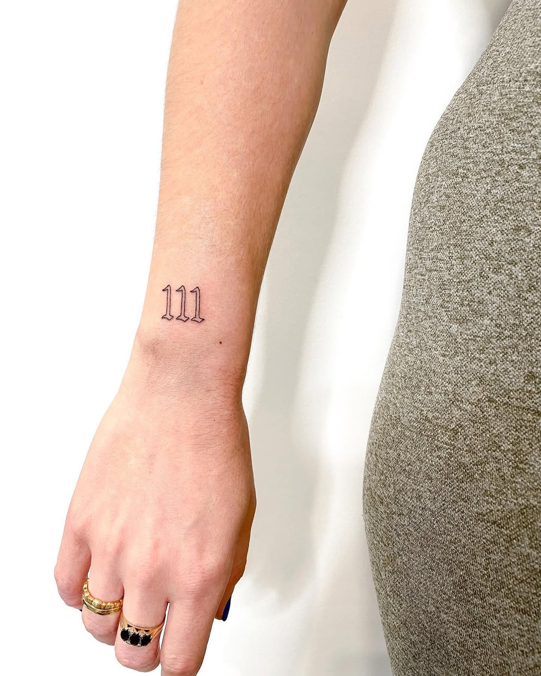 Minimalist 111 Angel Number Tattoo Design