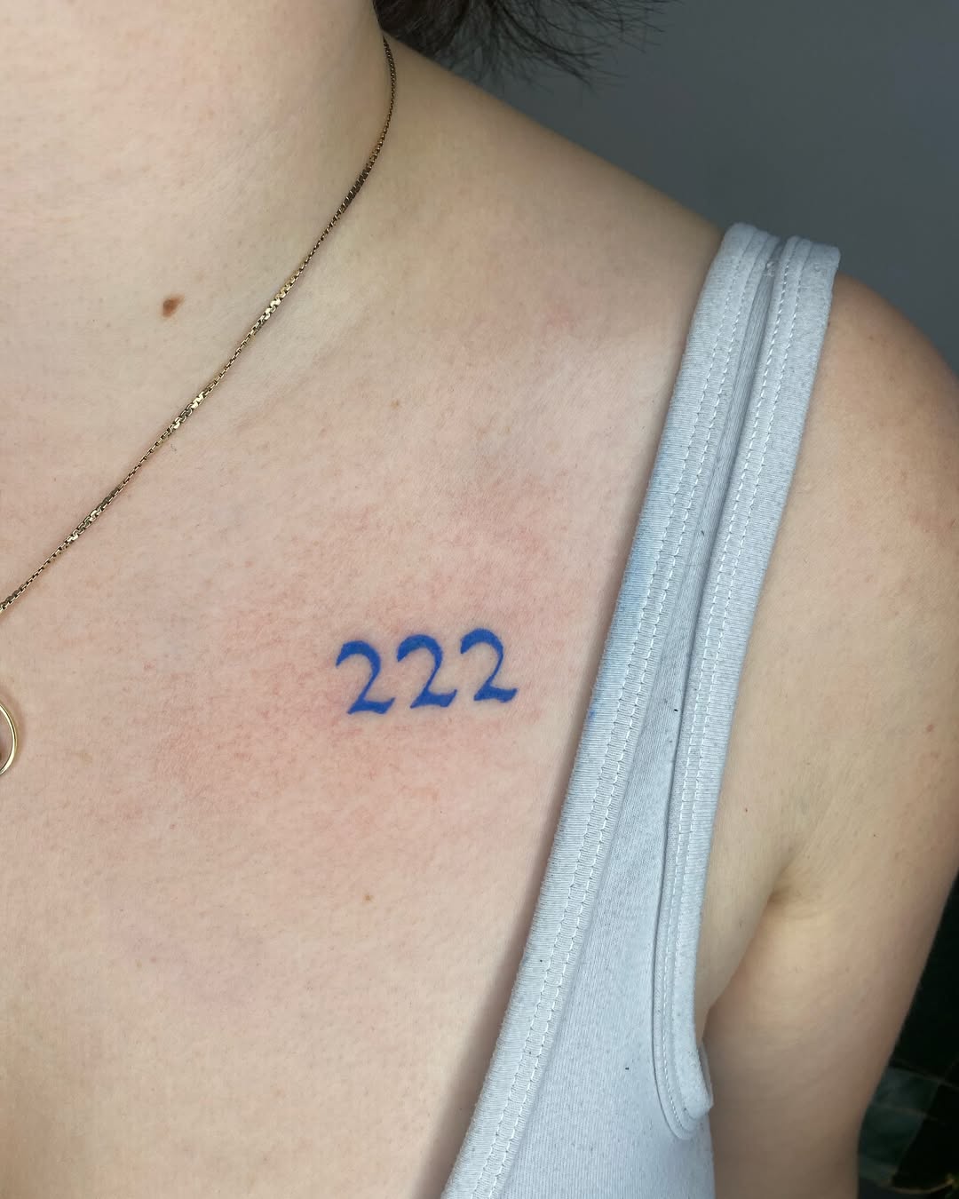 Minimalist 222 Angel Number Tattoo Design