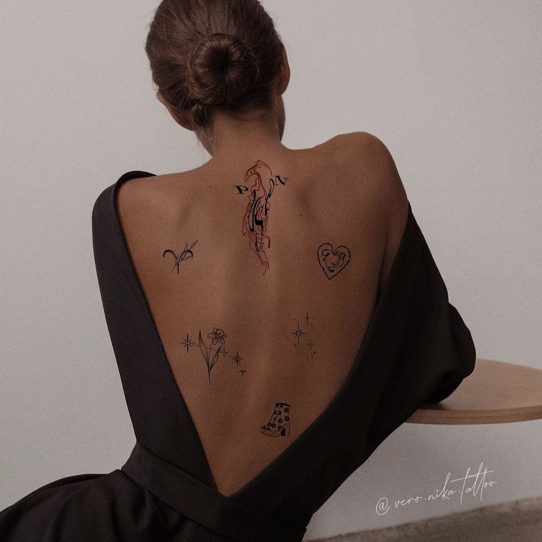 Elegant Aries Tattoos for a Unique Back Design