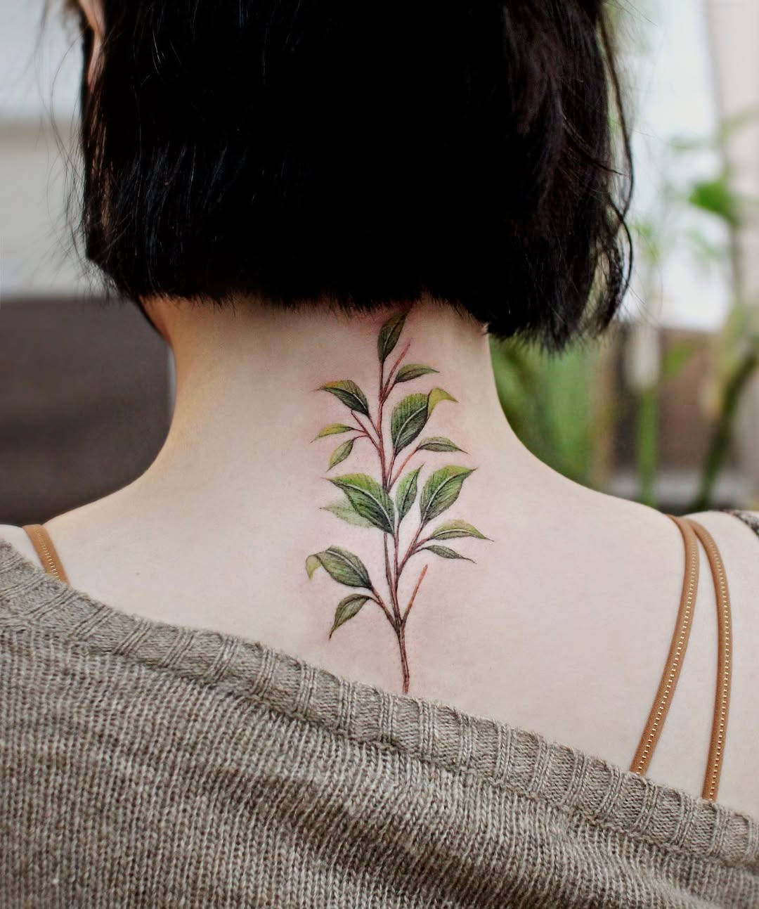 Elegant botanical tattoo with natural vibes