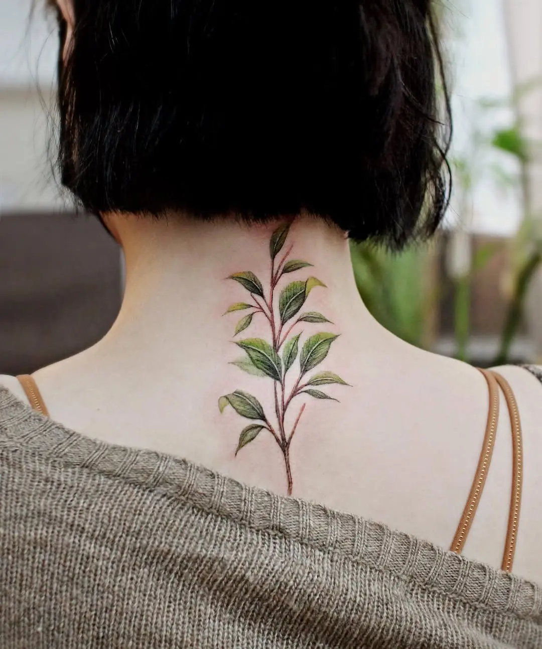 Elegant botanical tattoo with natural vibes