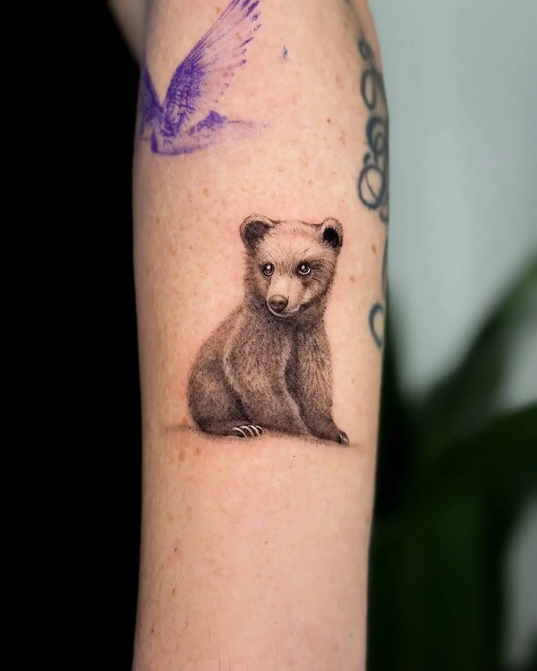 Charming Realistic Bear Tattoo Design