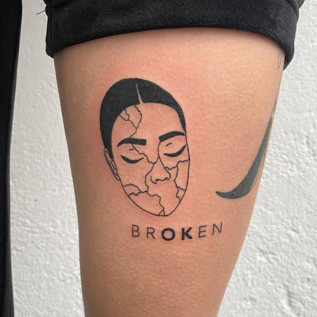 Emotionally resonant tattoo representing fragility