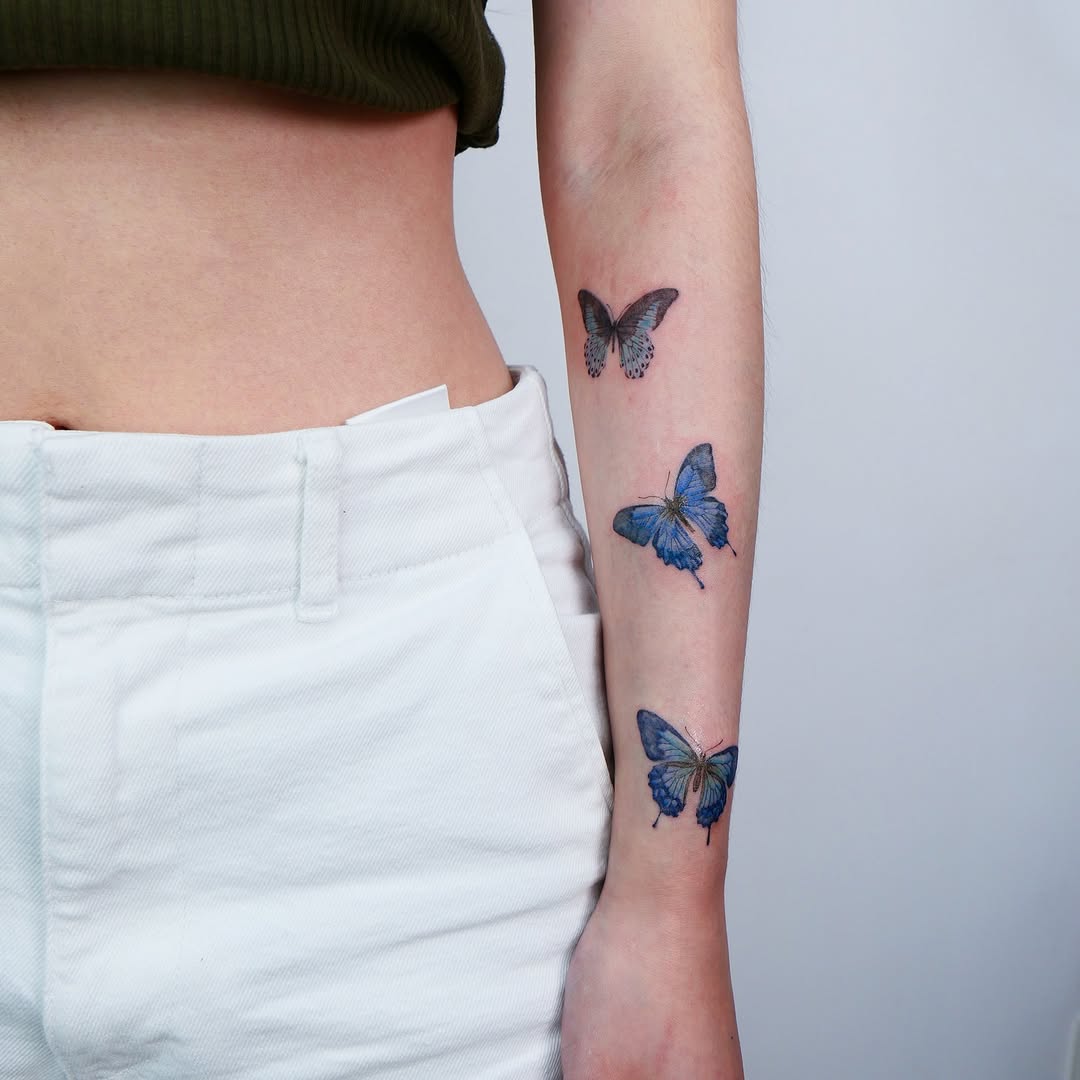 Stunning butterfly tattoo with vibrant colors