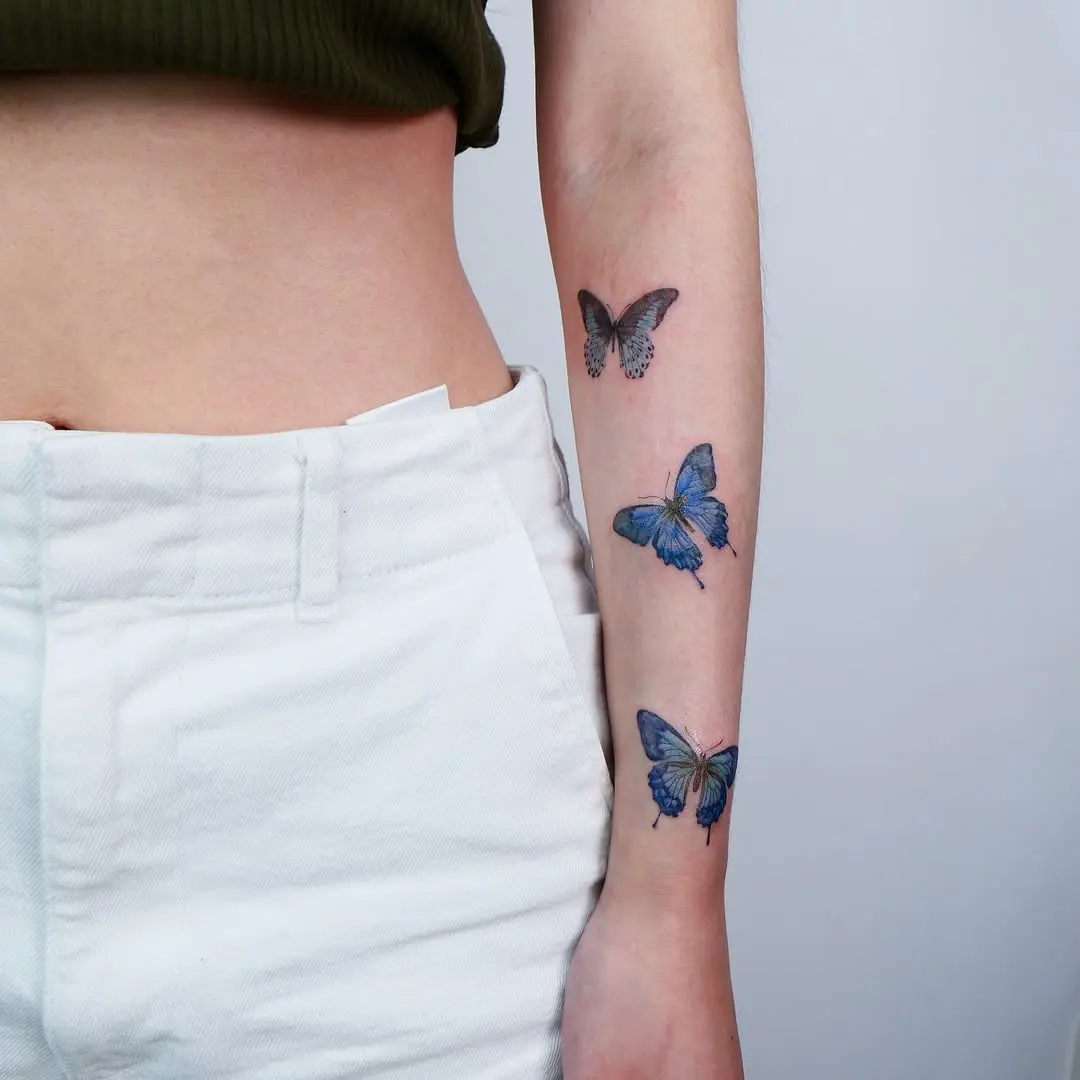 Stunning butterfly tattoo with vibrant colors