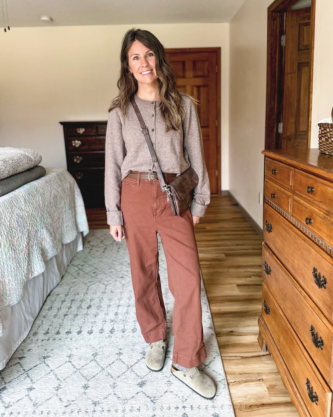 Chic Oversized Cardigan with Stylish Trousers