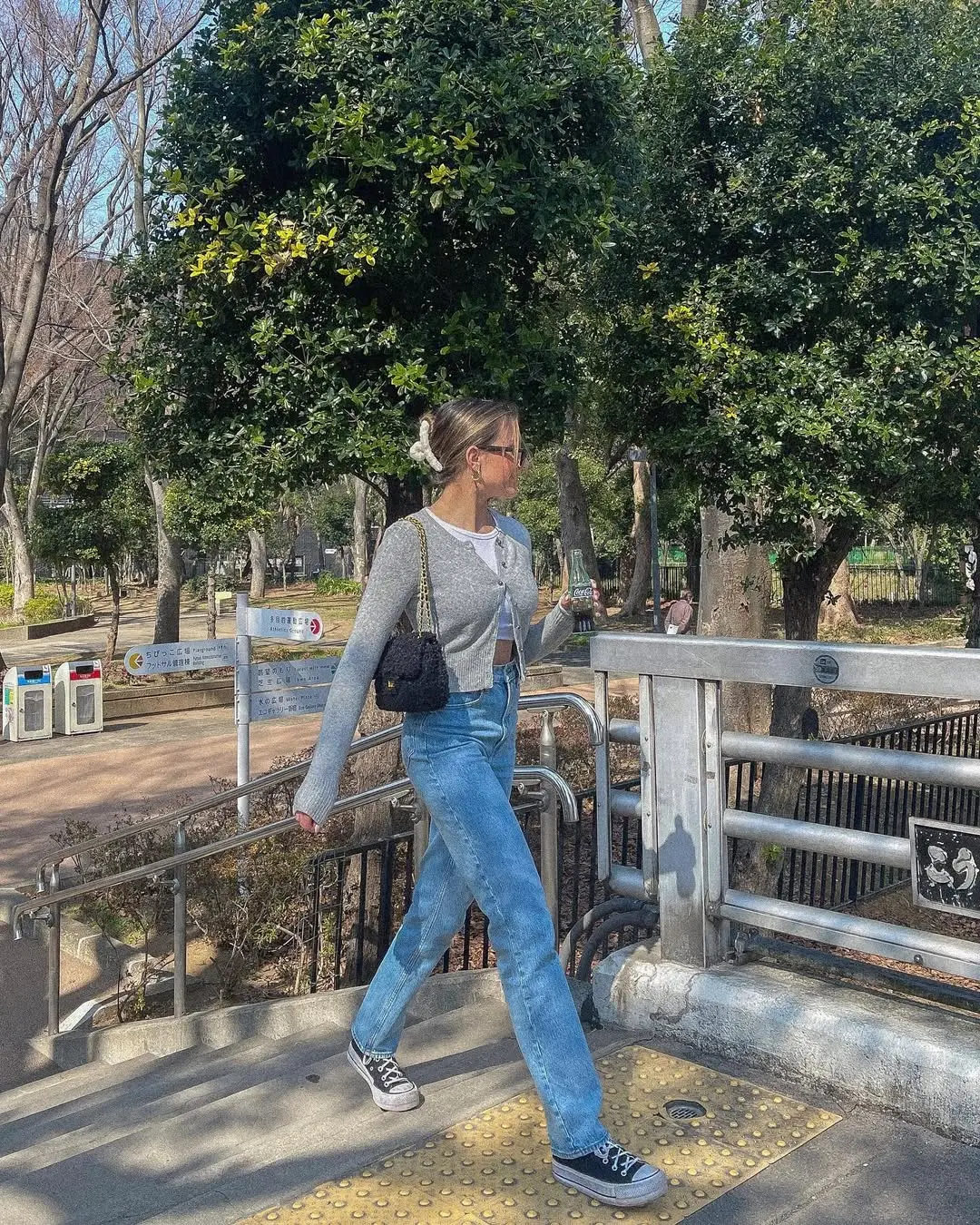 Chic cardigan layering for a sunny day