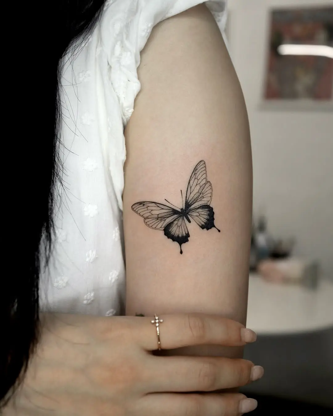 Elegance in simplicity: a butterfly tattoo