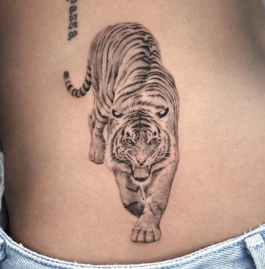 Bold and Majestic Tiger Tattoo Design