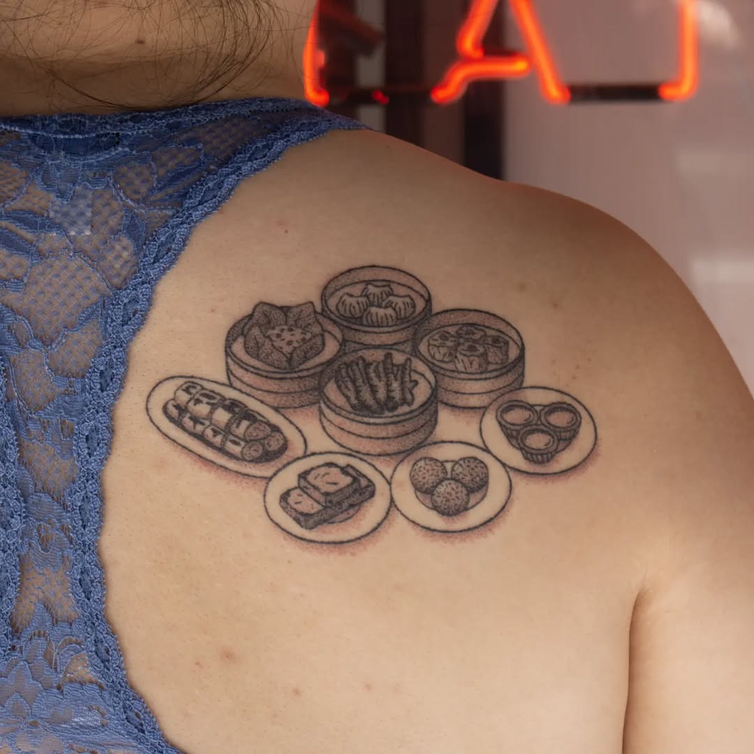 Delicious dim sum-inspired tattoo design