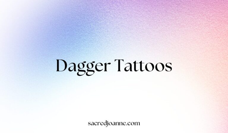 51 Striking Dagger Tattoos and What They Symbolize