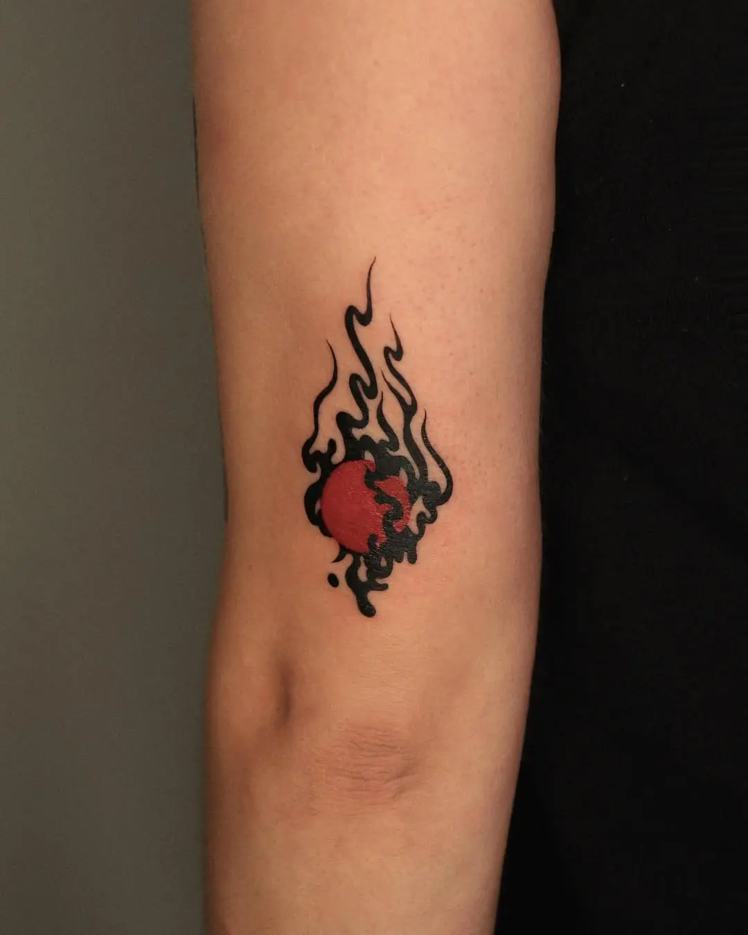Stunning Red Circle Surrounded by Fiery Flames