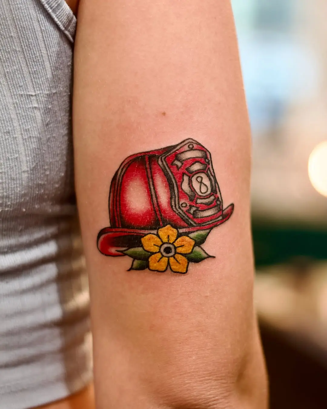 A bold tribute tattoo for firefighters