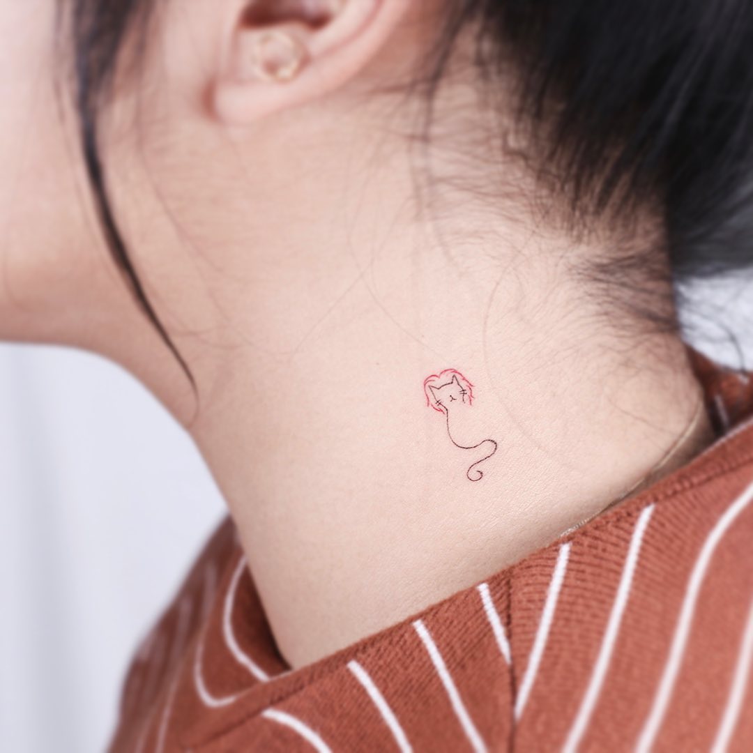 Charming Leo tattoo showcasing playful creativity