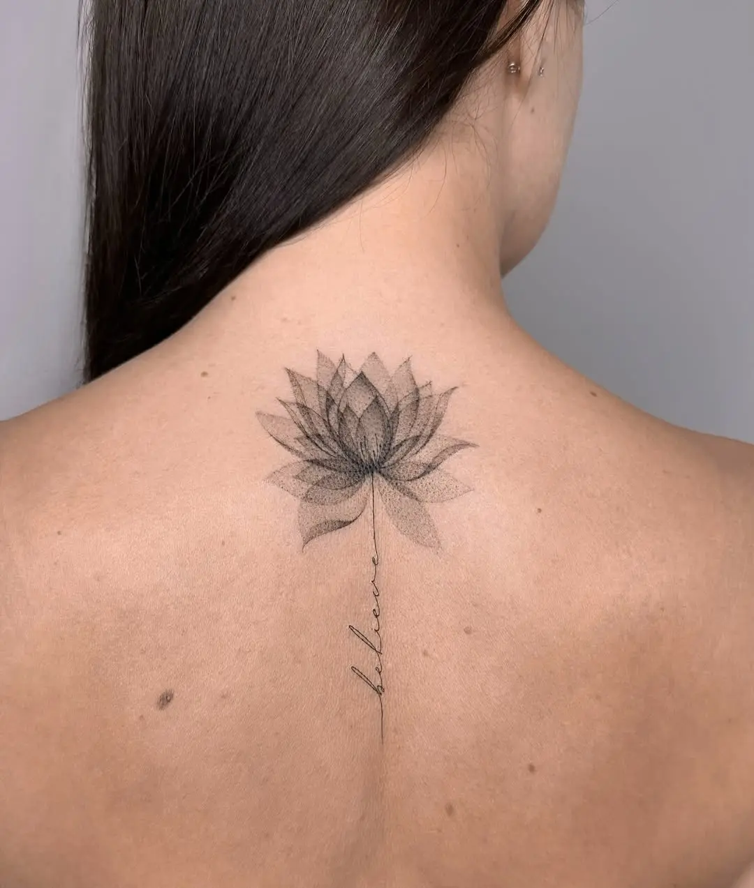 Elegant lotus design with soothing vibes.