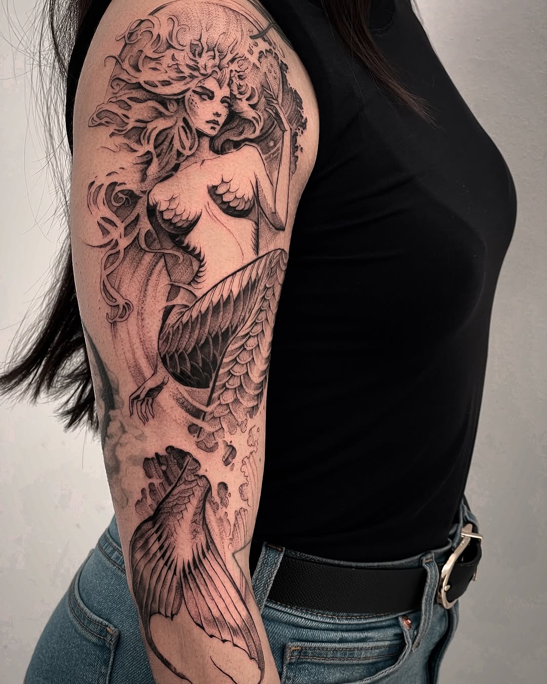 Enchanting Siren Tattoo Art on the Arm