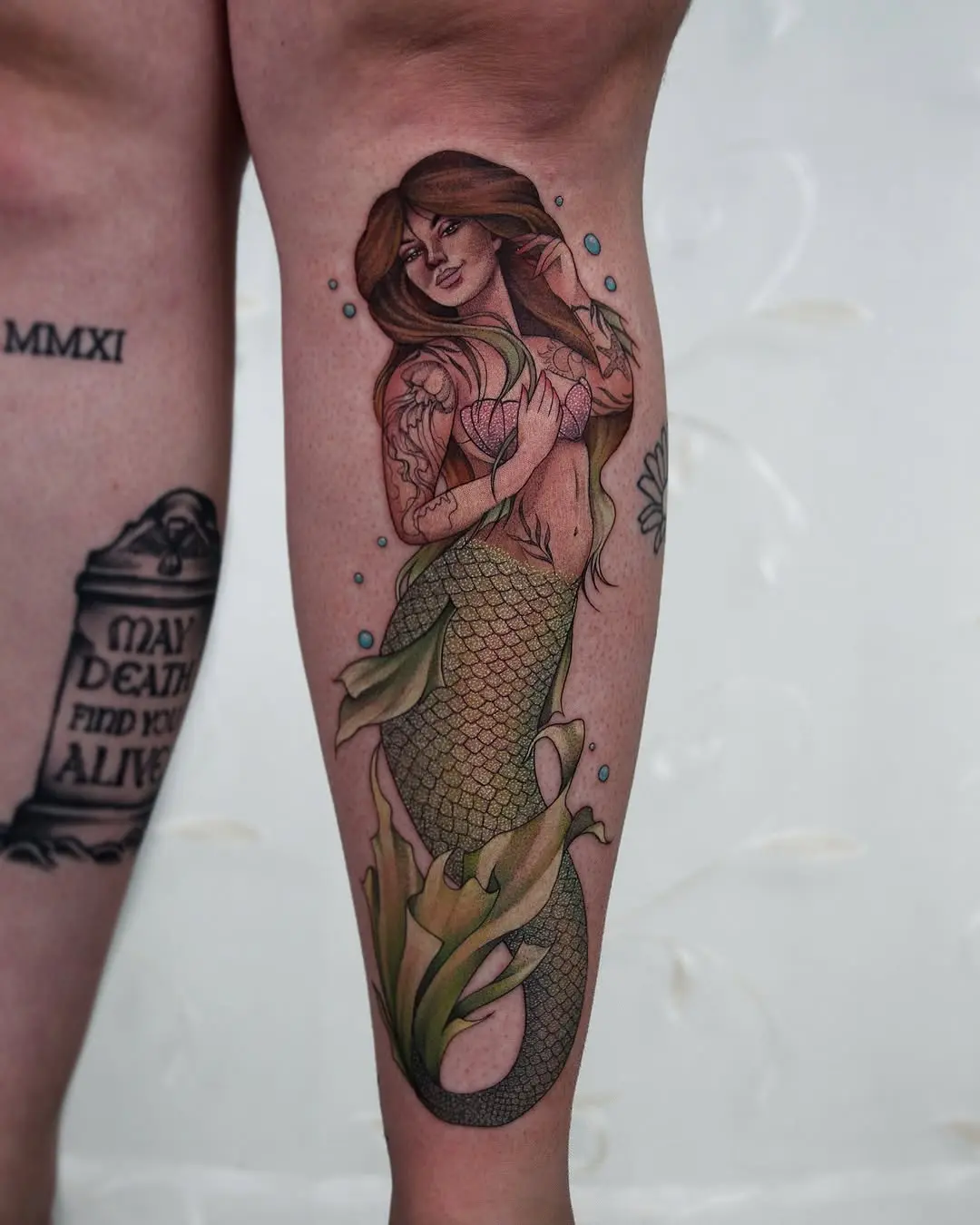 Stunning Mermaid Tattoo Capturing Ocean's Essence