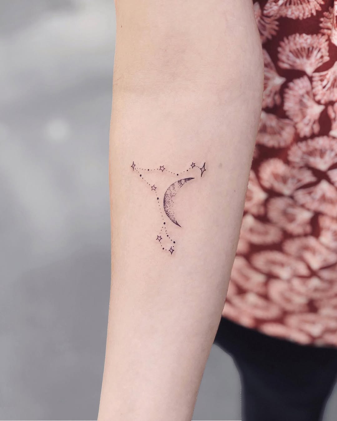 Elegant Pisces Constellation Tattoo Design