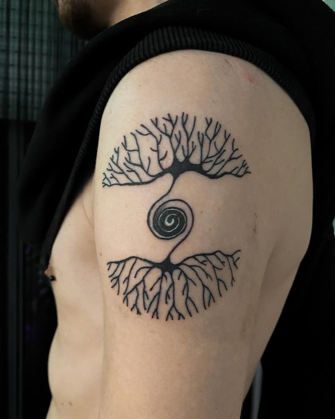 Elegant Minimalist Tree of Life Tattoo Design