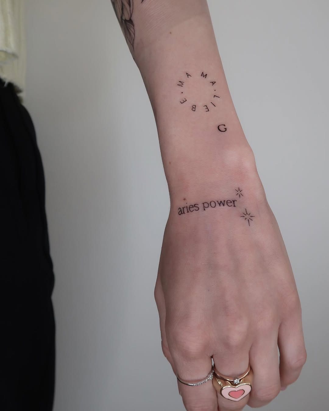 Chic Minimalistic Aries Power Tattoos