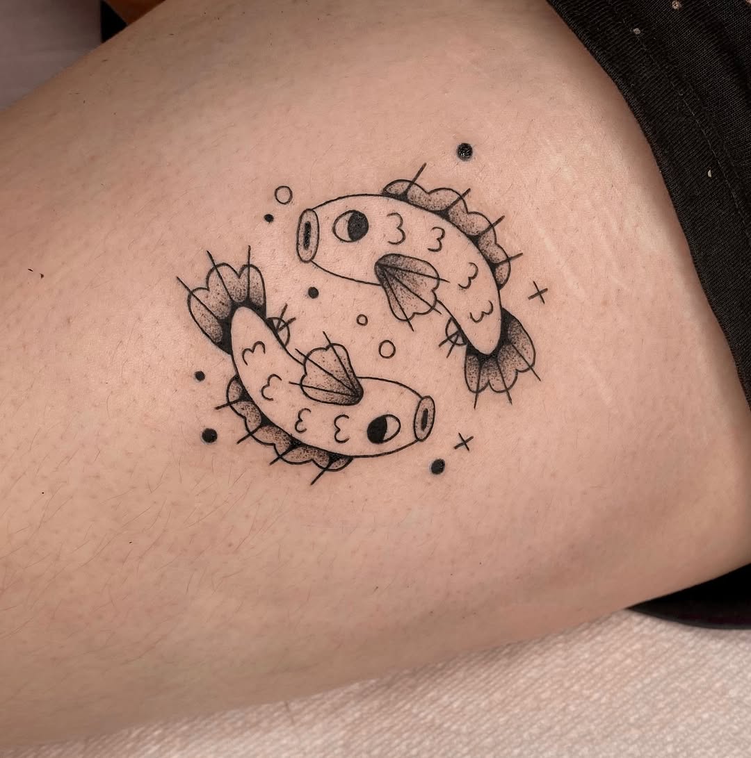 Adorable Pisces tattoos for astrology lovers