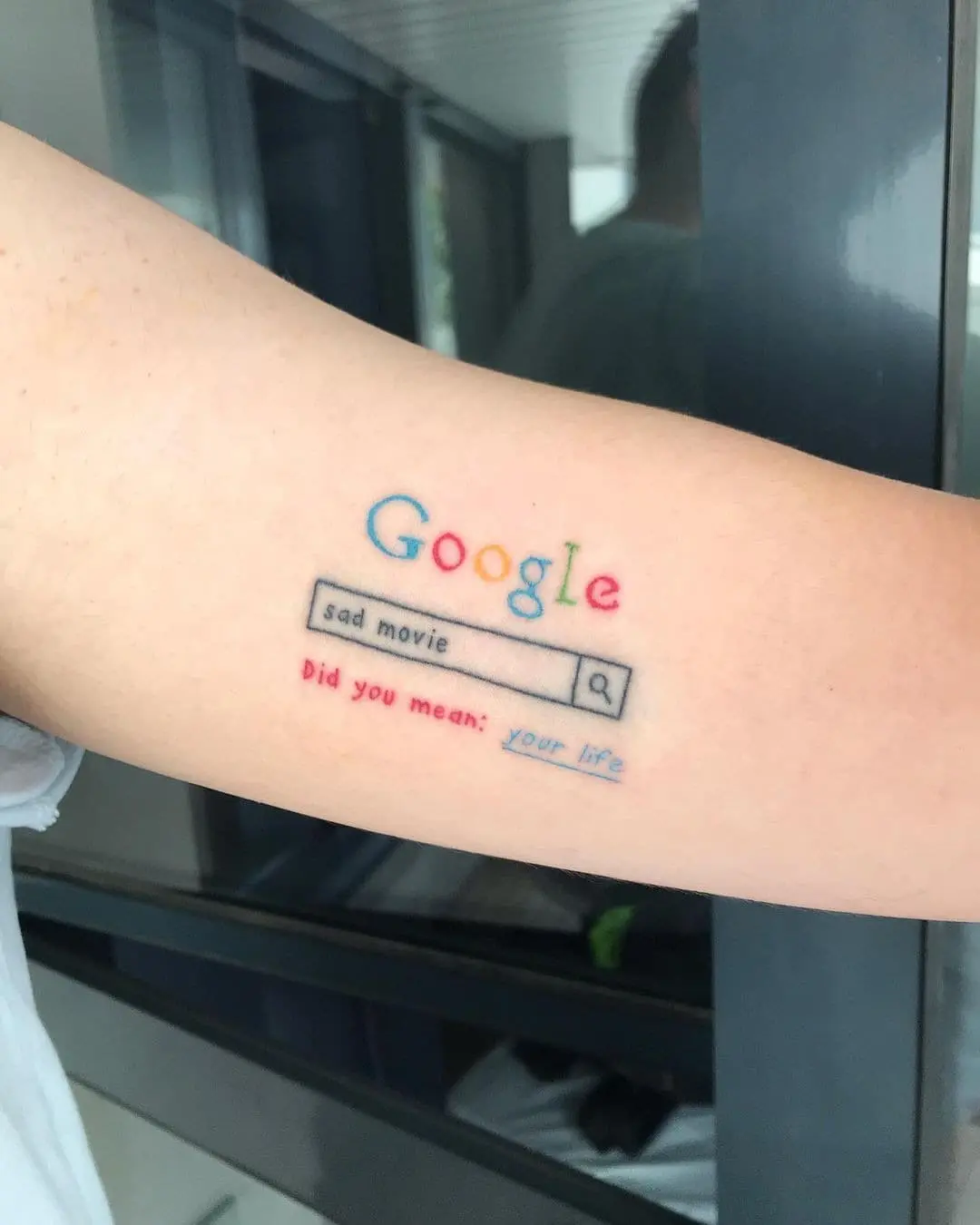 Google search-inspired tattoo with a twist