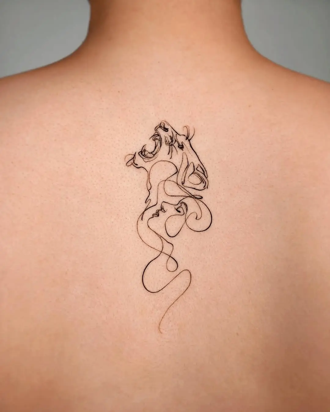 Minimalist Line Art Tattoo for Women