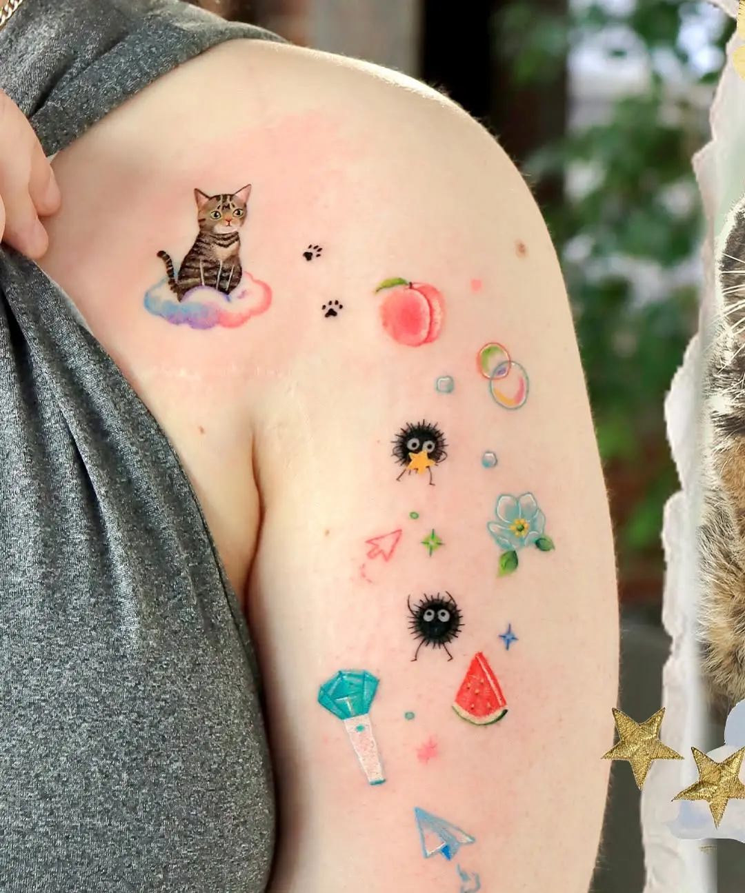 Colorful small tattoos perfect for personal expression