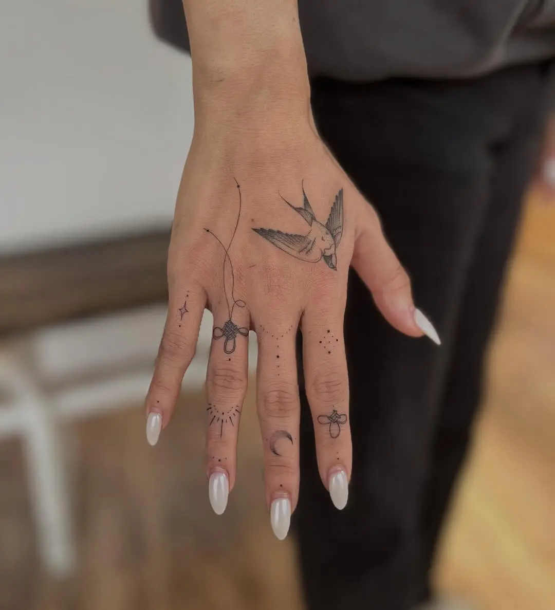 Delicate Small Tattoos on Hands for Women