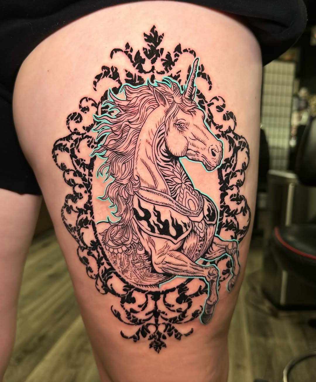 A Stunning Unicorn Tattoo Design in Detail