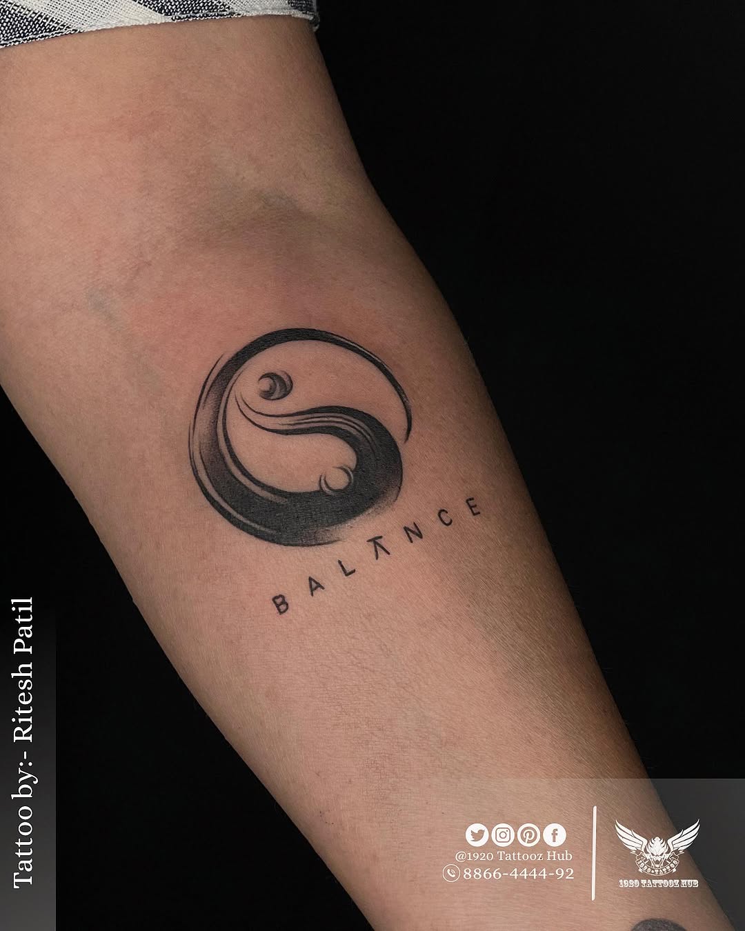 Elegant tattoo symbolizing harmony and balance