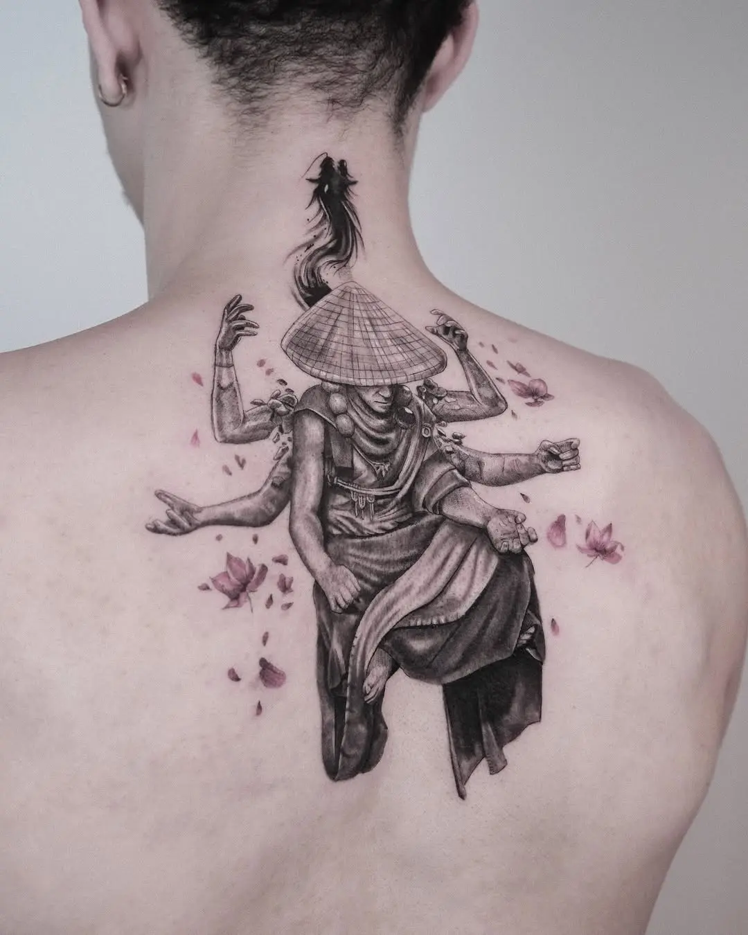 Intricate yoga tattoo blending spirituality and art