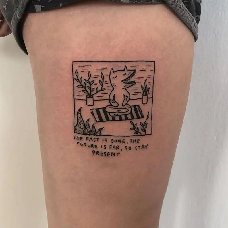 A playful reminder to live in the moment