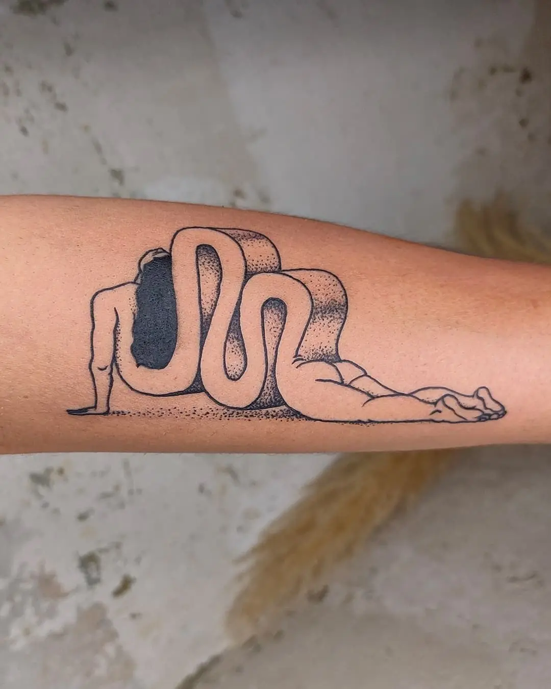 Fluid Ink Representation of Serenity and Strength