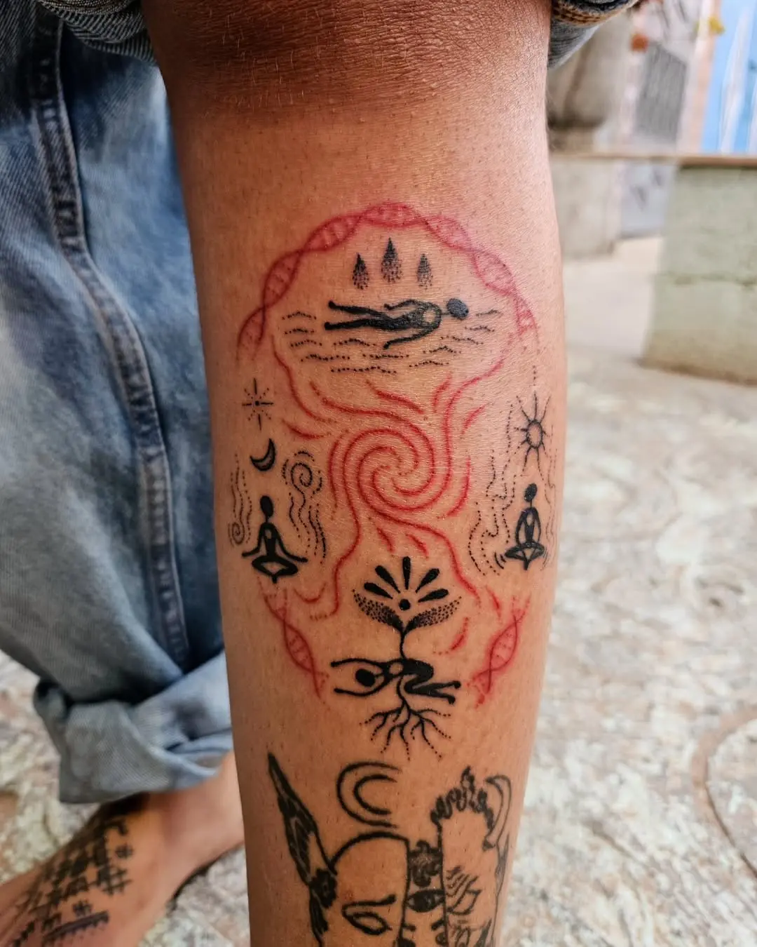 Captivating symbols of yoga and spirituality