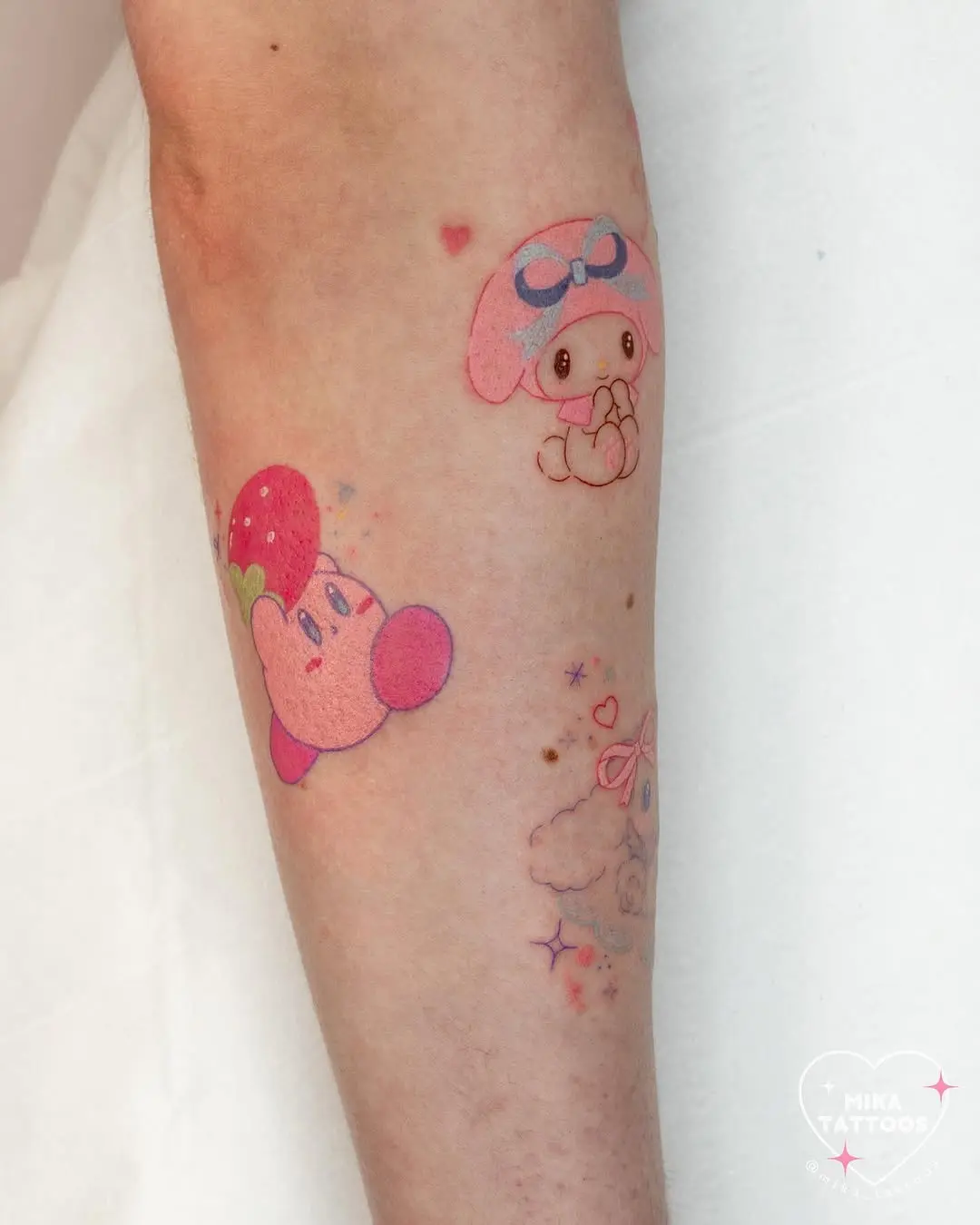 Adorable Kawaii Character Tattoos for Playful Vibes