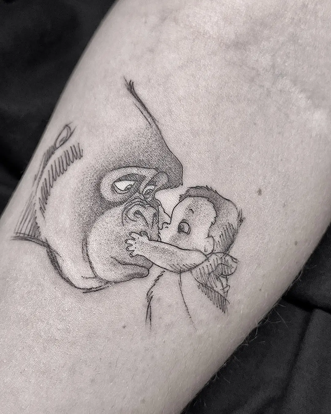 Adorable Mickey Mouse Baby Tattoo Design