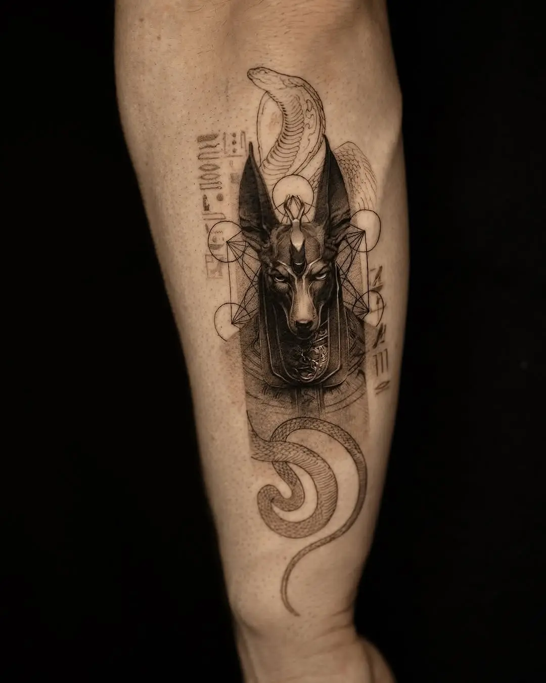 Anubis and snake: a powerful Egyptian symbol