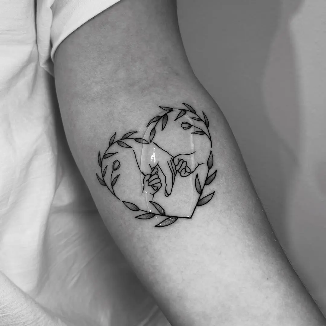 Meaningful family connection tattoo design