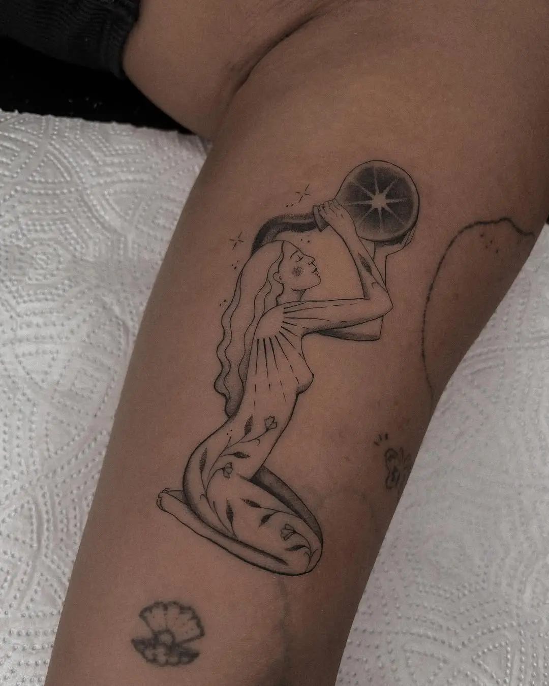 A captivating growth tattoo design featuring a woman